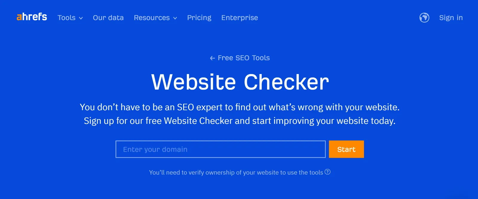 Ahrefs Website Checker