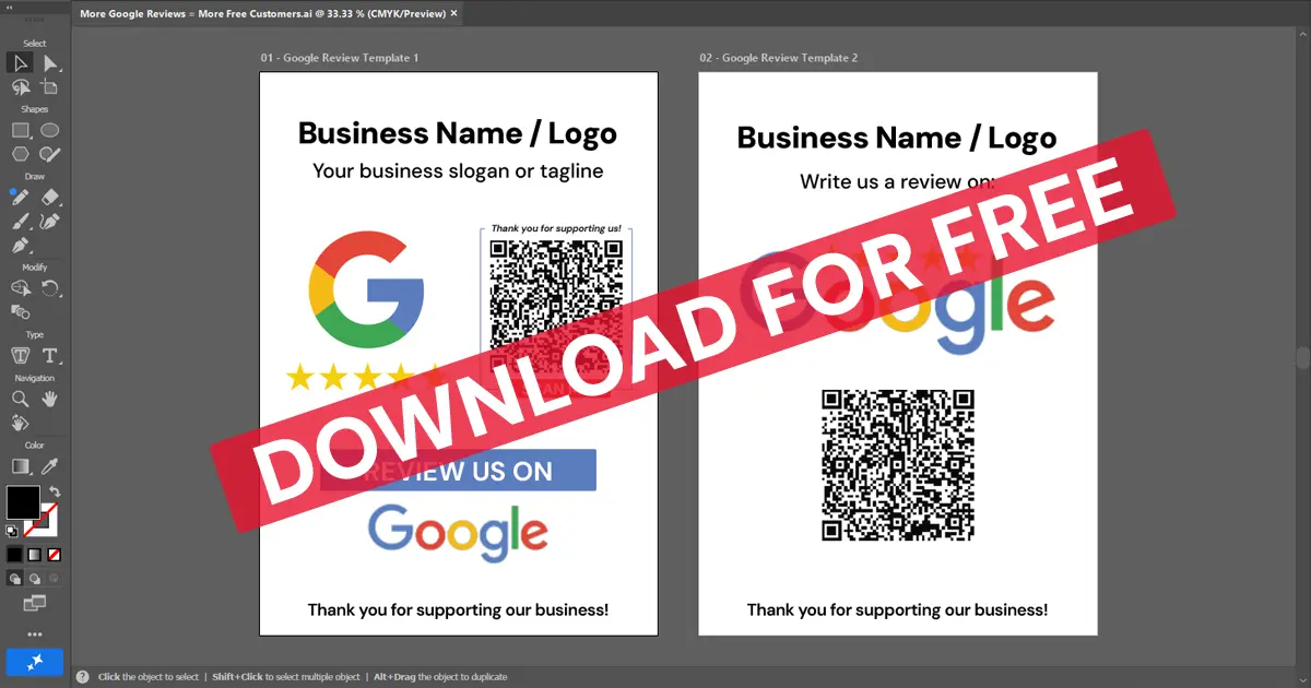 Free Google Review QR Code Template [Download It Here!]