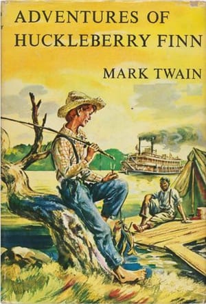 Adventures of Huckleberry Finn by Mark Twain, book cover