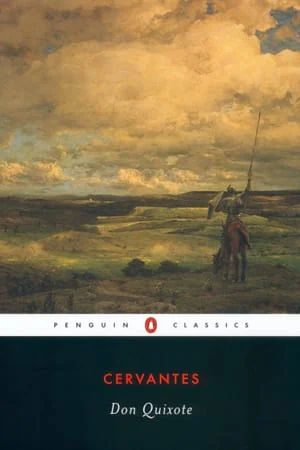 Don Quixote by Miguel de Cervantes, book cover