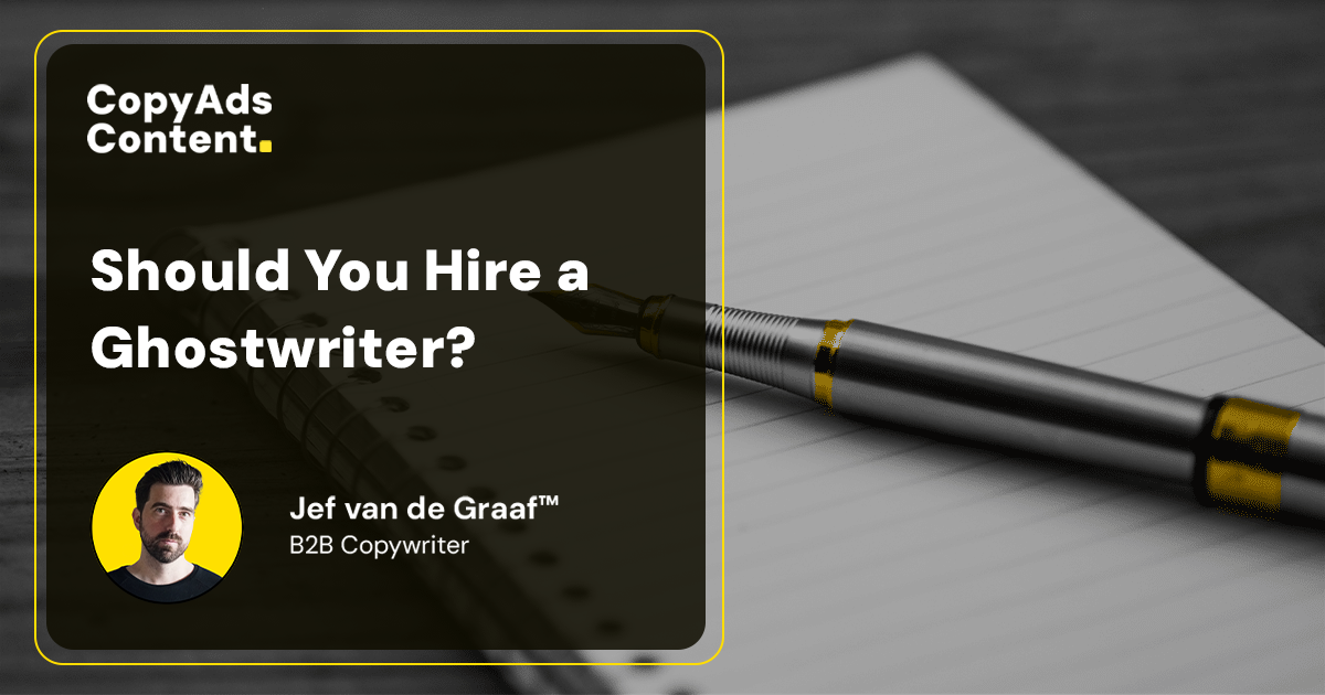 Why Hire a Ghostwriter for Your Company’s Content?