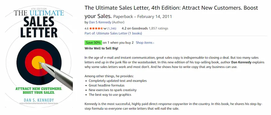 The Ultimate Sales Letter by Dan S. Kennedy (aka the "Father of PAS Framework")