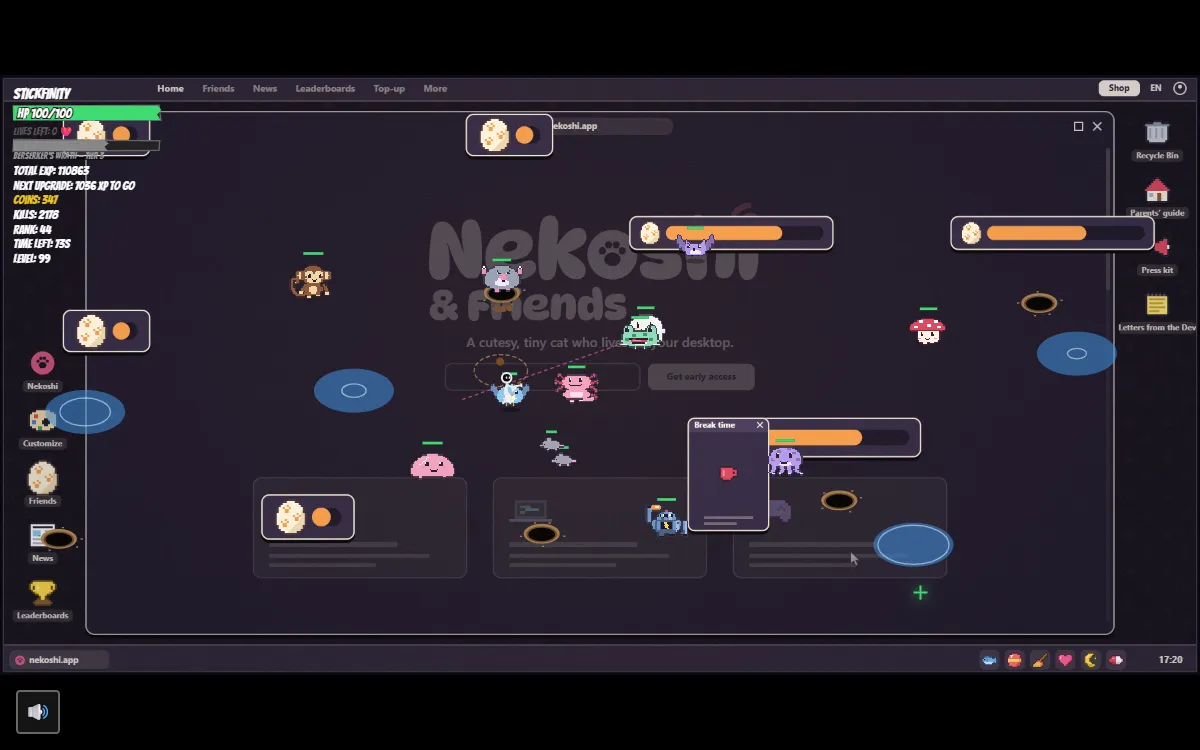 Nekoshi & Friends in play